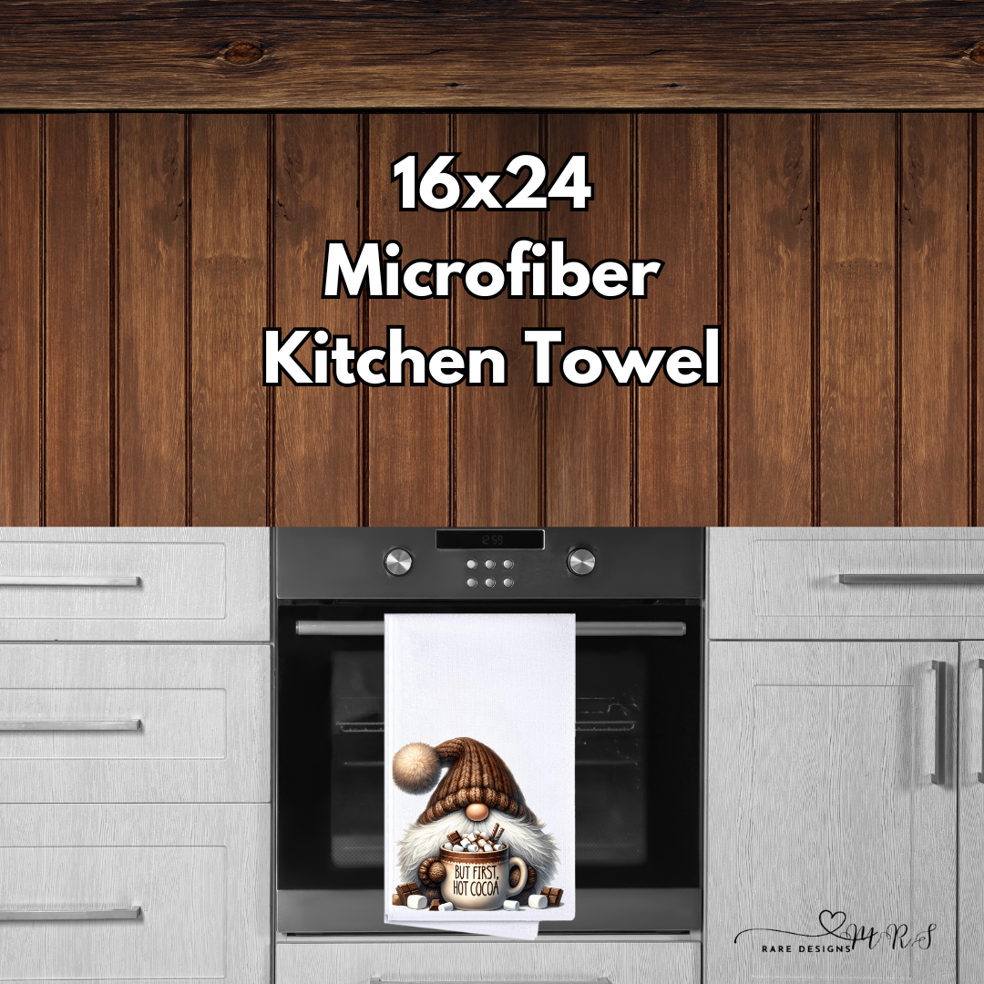 Cozy Cocoa Gnome Kitchen Towel Collection – Winter Hot Cocoa Designs