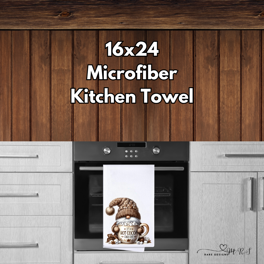 Cozy Cocoa Gnome Kitchen Towel Collection – Winter Hot Cocoa Designs