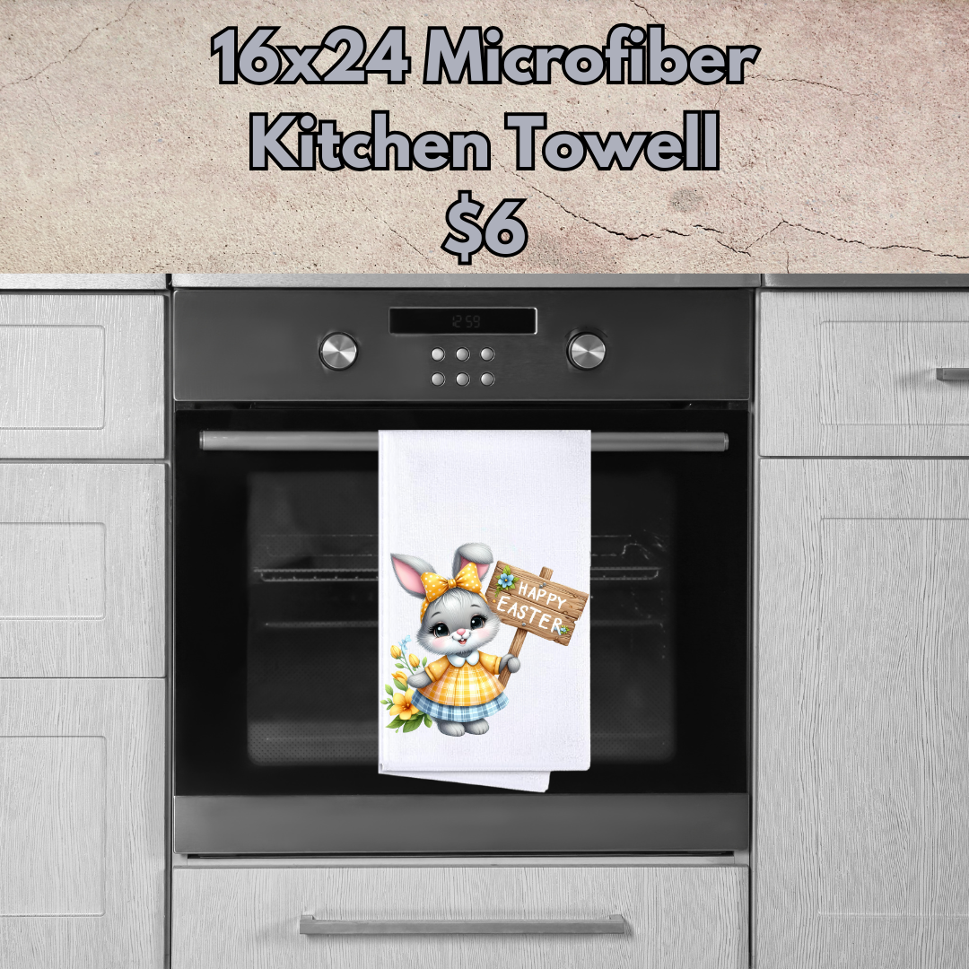 Easter Bunny Microfiber Kitchen Towel