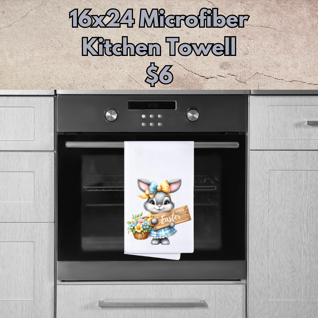 Easter Bunny Microfiber Kitchen Towel