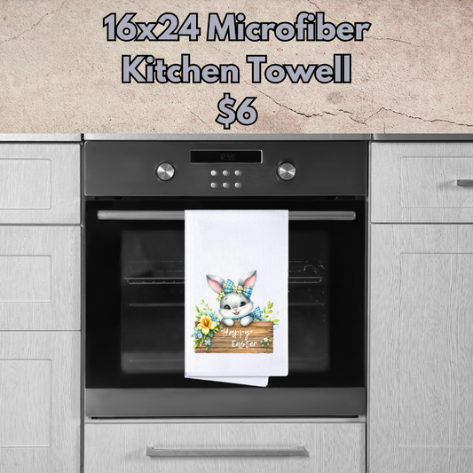 Easter Bunny Microfiber Kitchen Towel