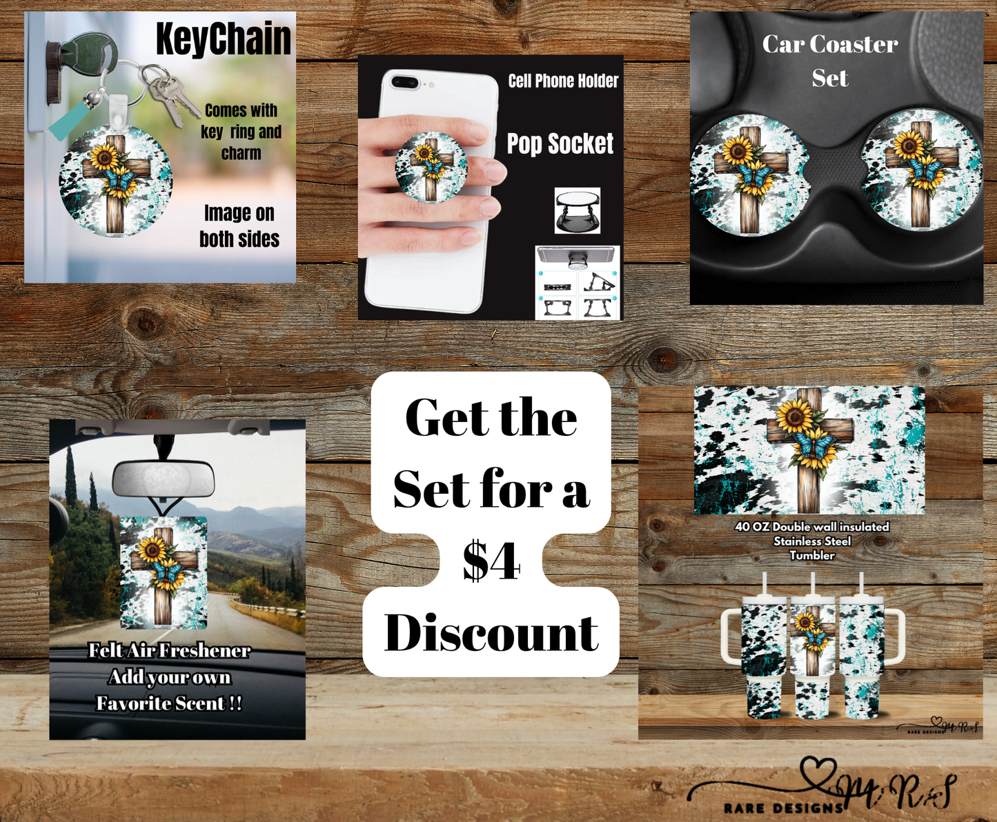 Turquoise Cross Cowhide Splash Gift Set (Save $4)