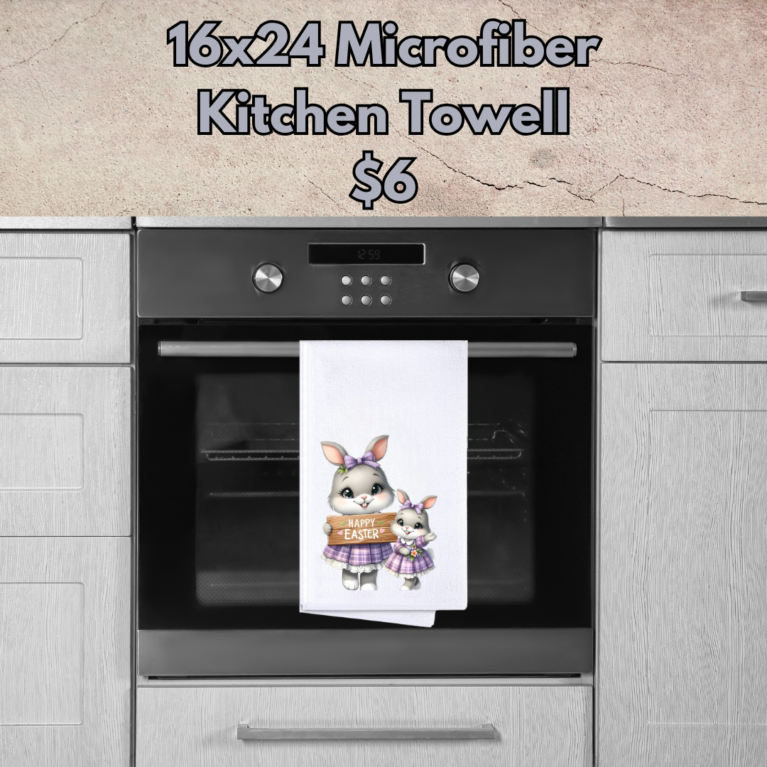 Easter Bunny Hop Kitchen Towel