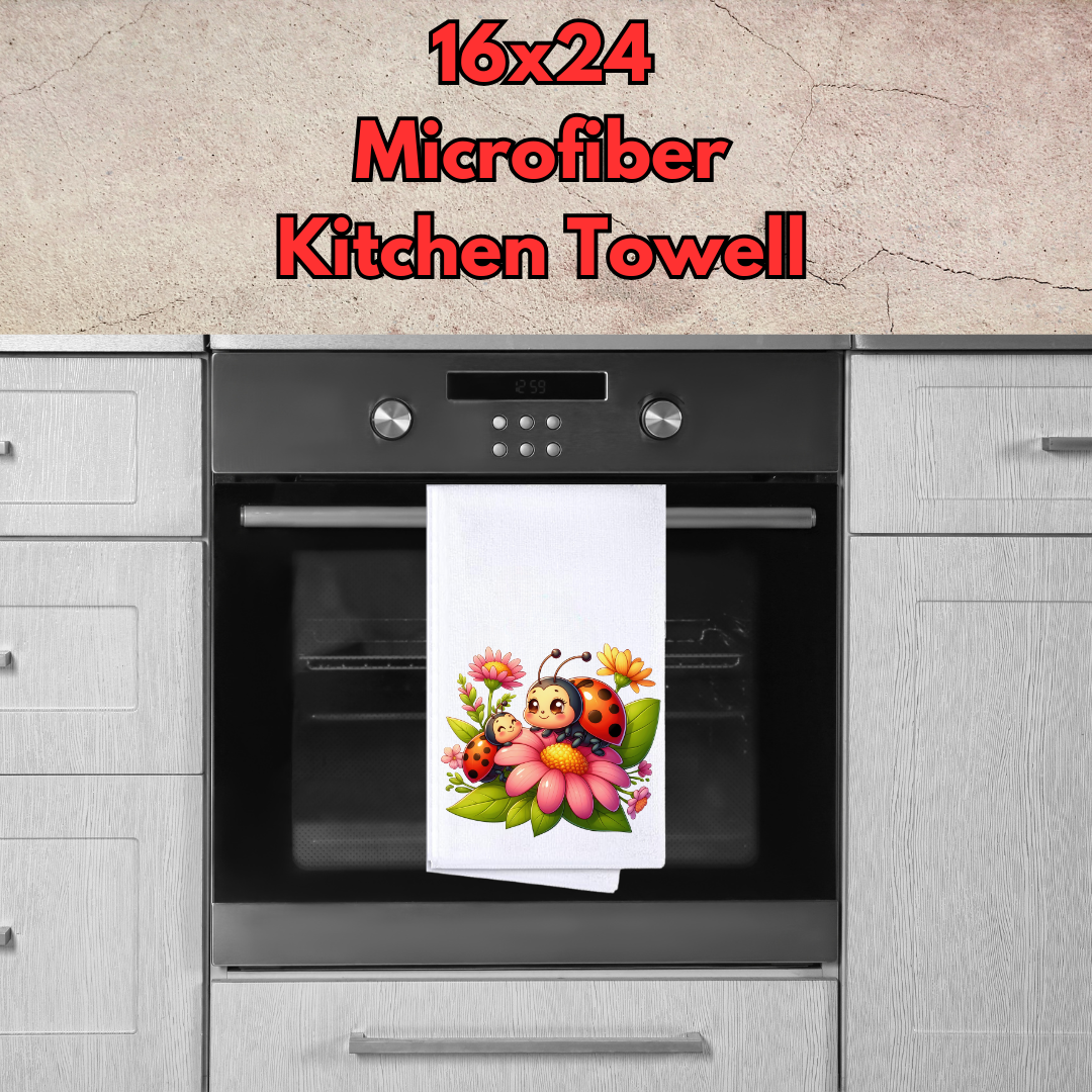 Ladybug Garden Microfiber Kitchen Towels