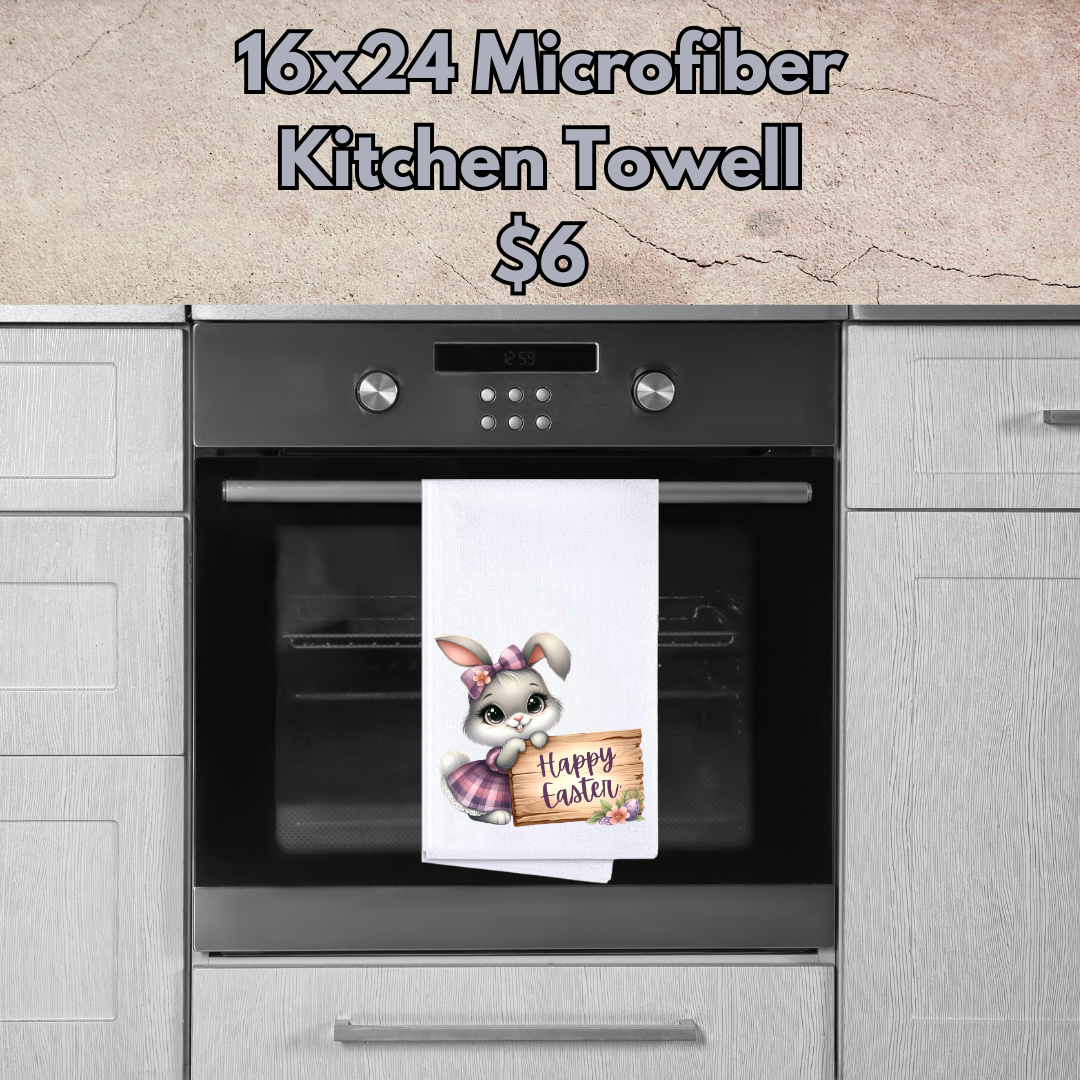 Easter Bunny Hop Kitchen Towel