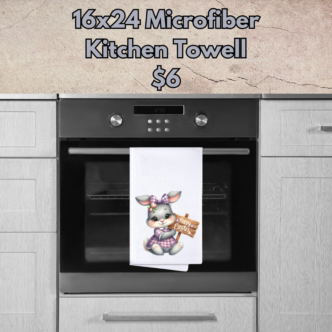 Easter Bunny Hop Kitchen Towel
