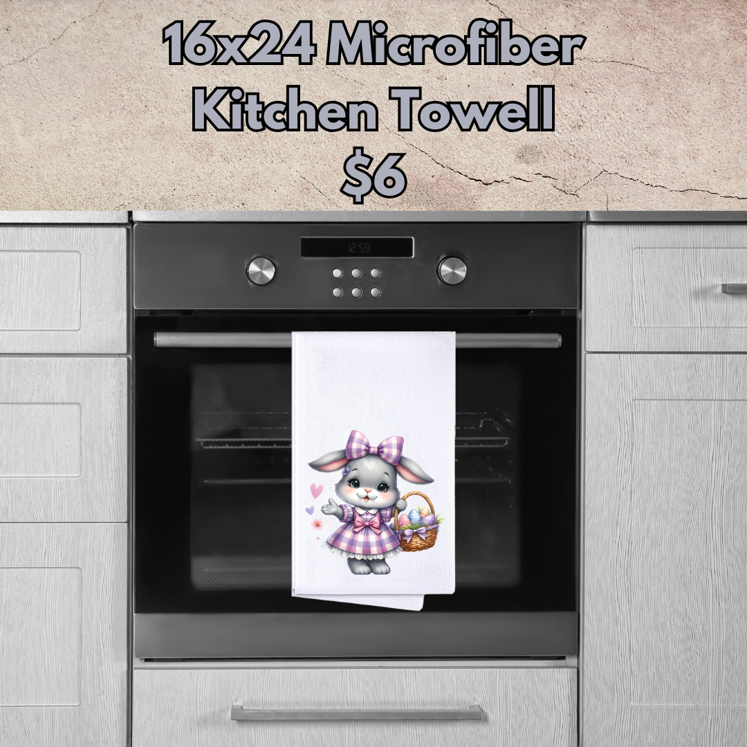 Easter Bunny Hop Kitchen Towel