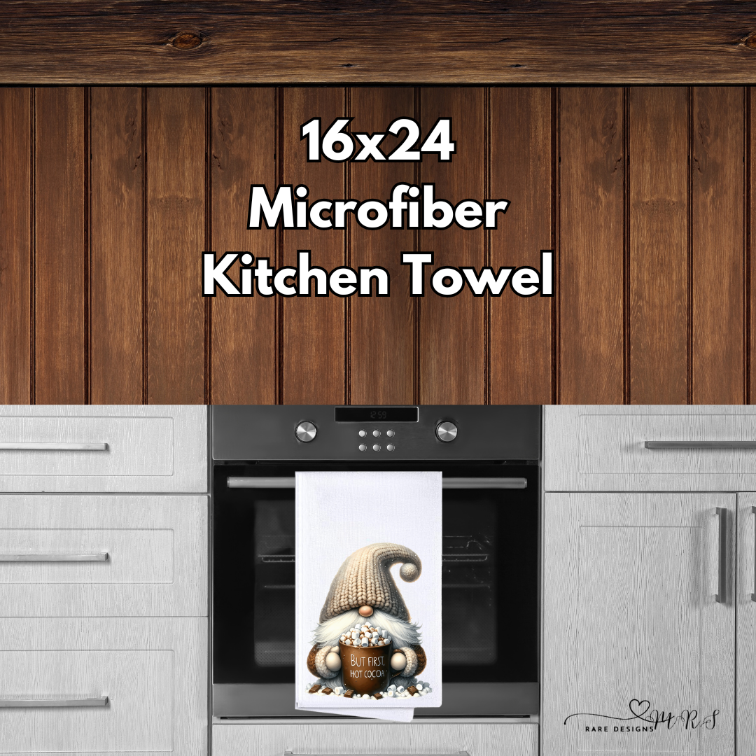 Cozy Cocoa Gnome Kitchen Towel Collection – Winter Hot Cocoa Designs