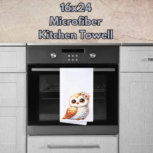 Enchanted Owl Microfiber Kitchen Towel