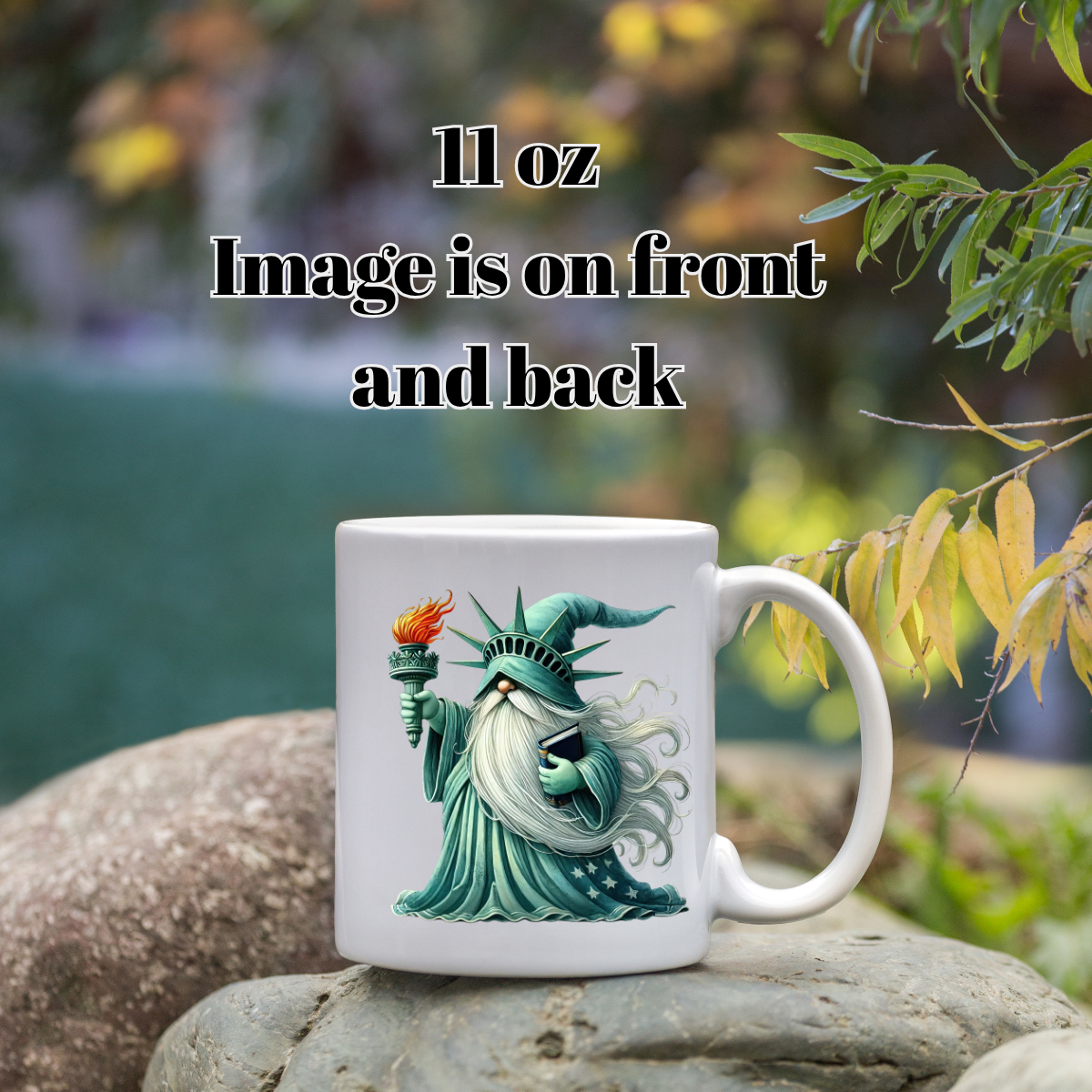 Statue of Liberty Gnome Fireworks Mug Collection — 11 oz