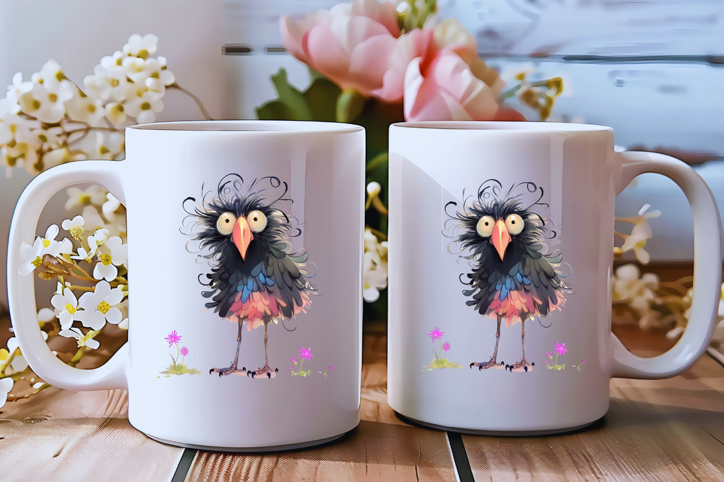 WhimsiBirds Mug Collection – Double-Sided Charm