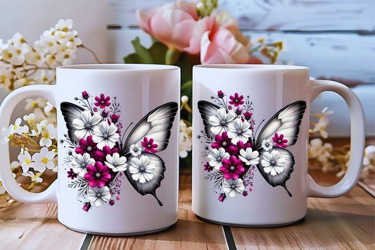 Butterfly Blooms Ceramic Mug Collection
