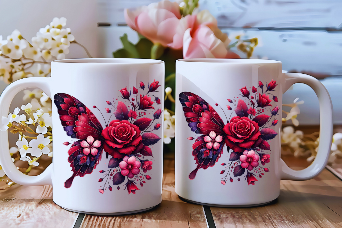 Butterfly Blooms Ceramic Mug Collection