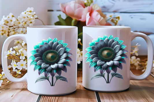Mystic Bloom Mug Collection – Vibrant Galaxy Sunflowers