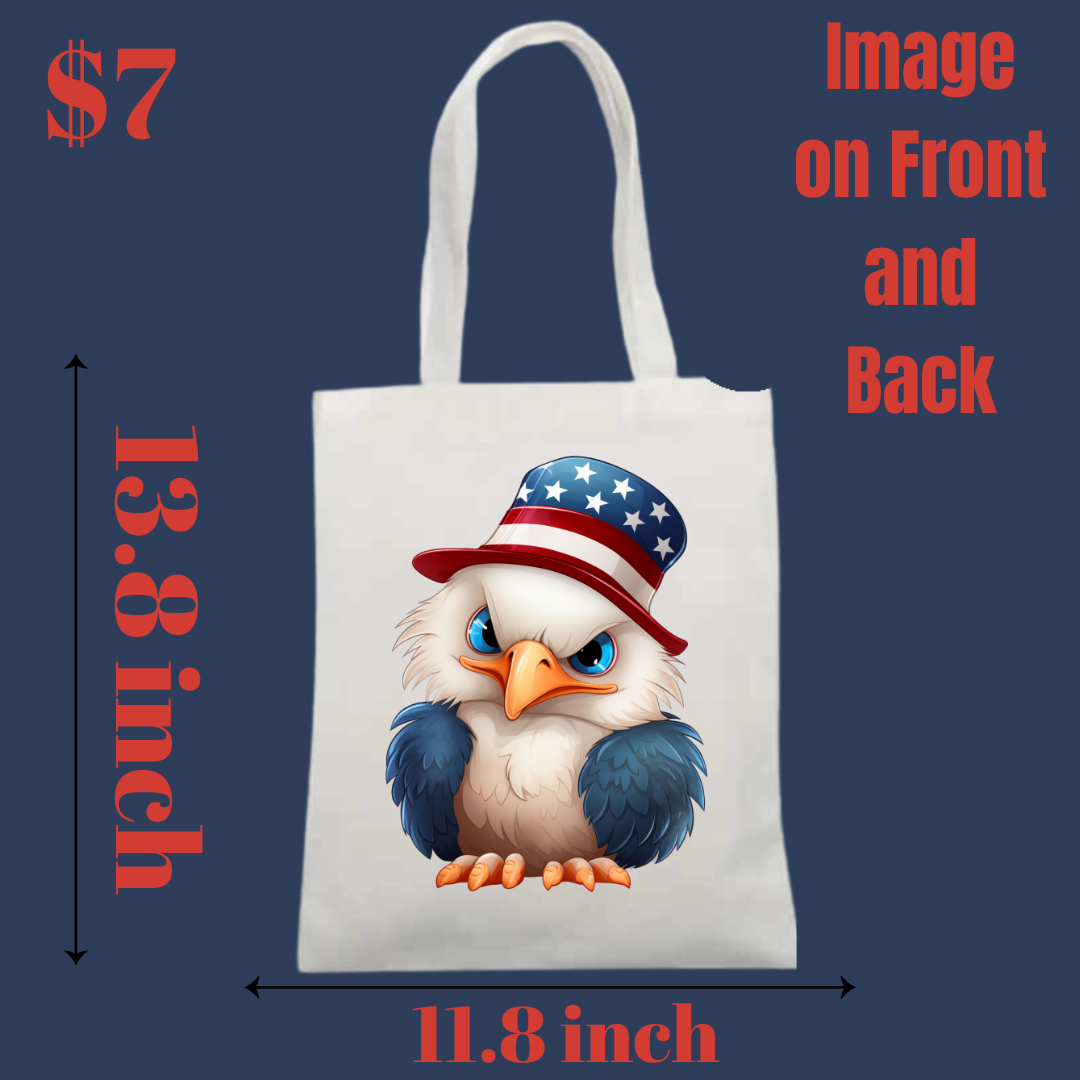 Patriotic Eagle Tote Bags