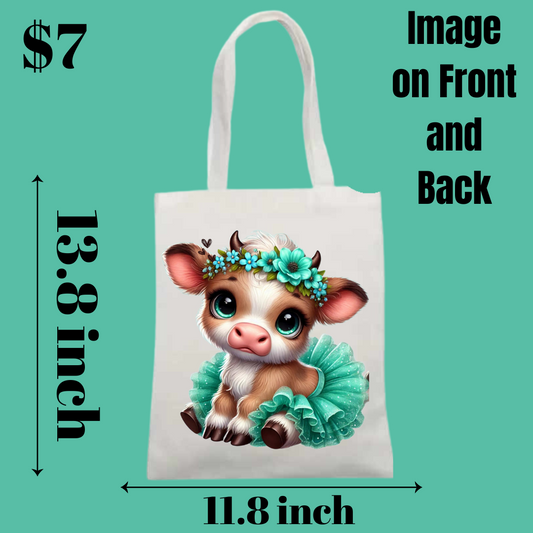 Adorable Cow-Themed Tote Bags