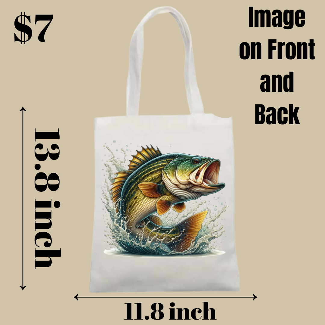 Jumping Bass Tote Bag Collection