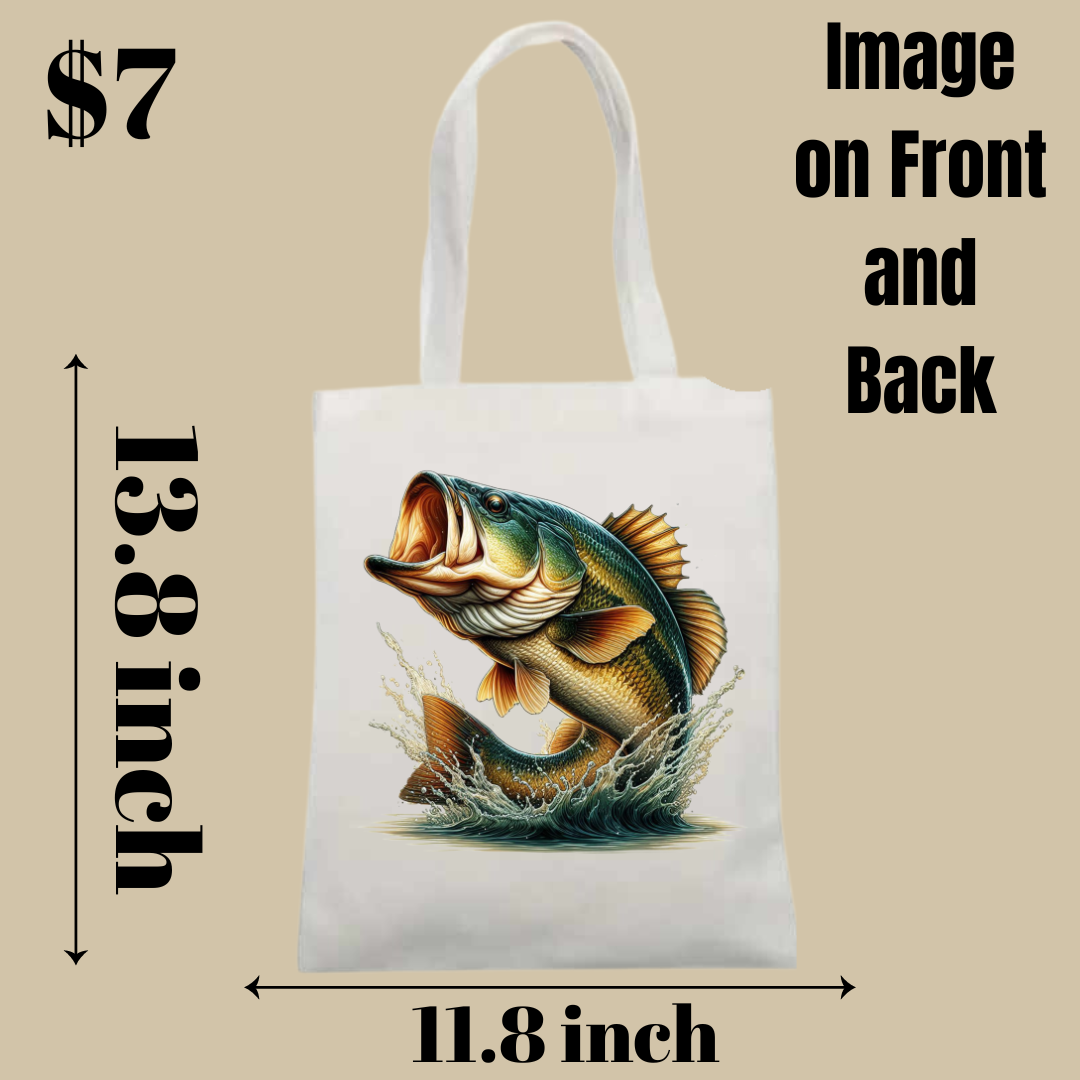 Jumping Bass Tote Bag Collection