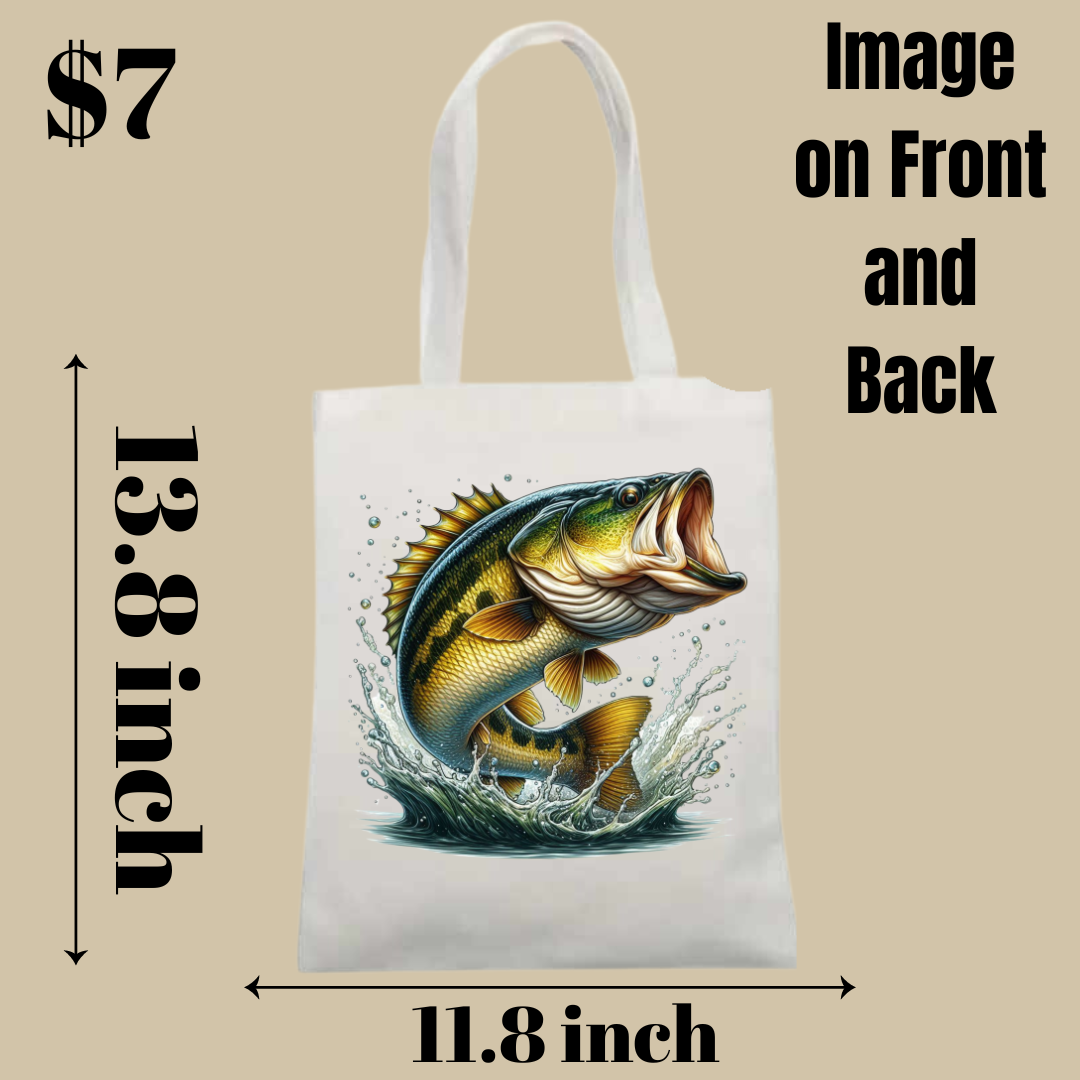 Jumping Bass Tote Bag Collection