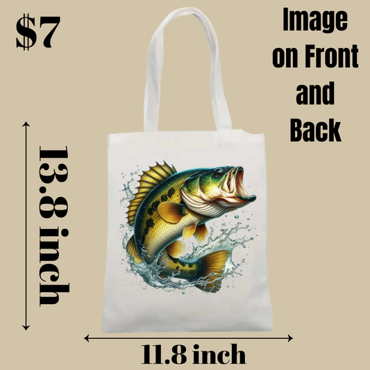 Jumping Bass Tote Bag Collection