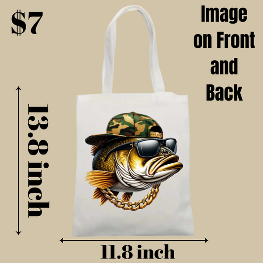 Hip Fish Tote Bags - Stylish Fish Collection