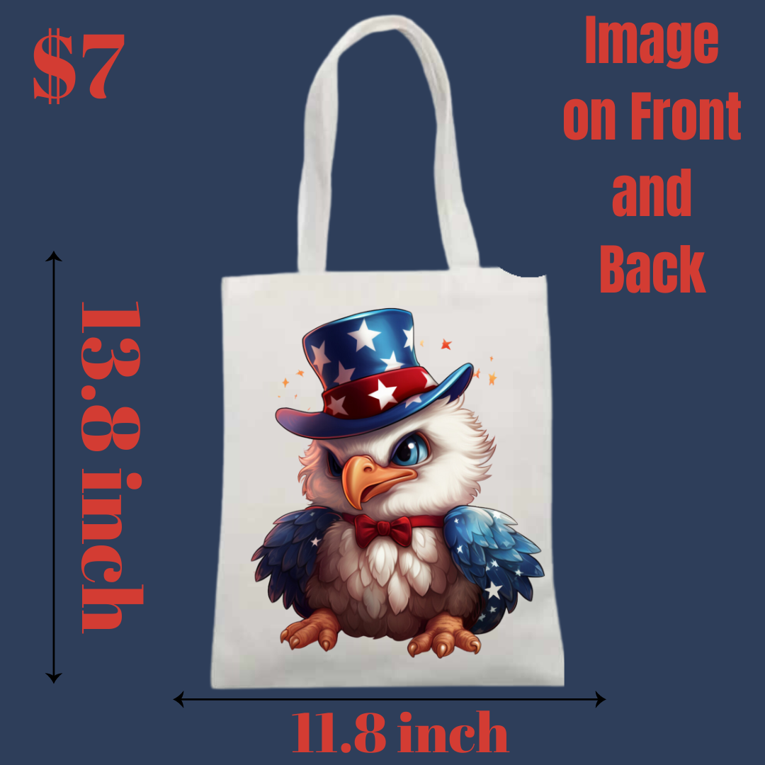 Patriotic Eagle Tote Bags