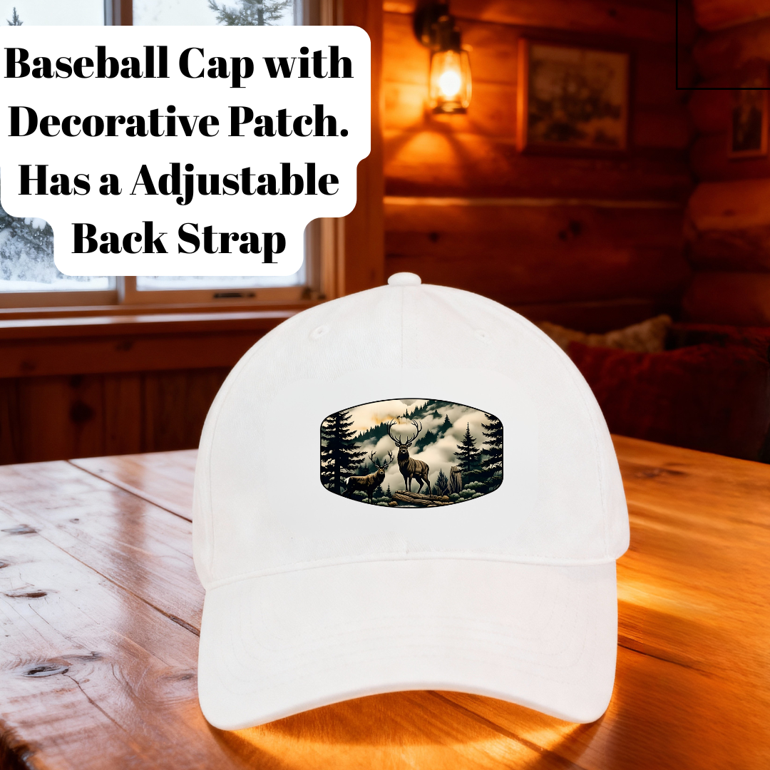 Woodland Deer Baseball Cap – Adjustable Outdoor Adventure Hat