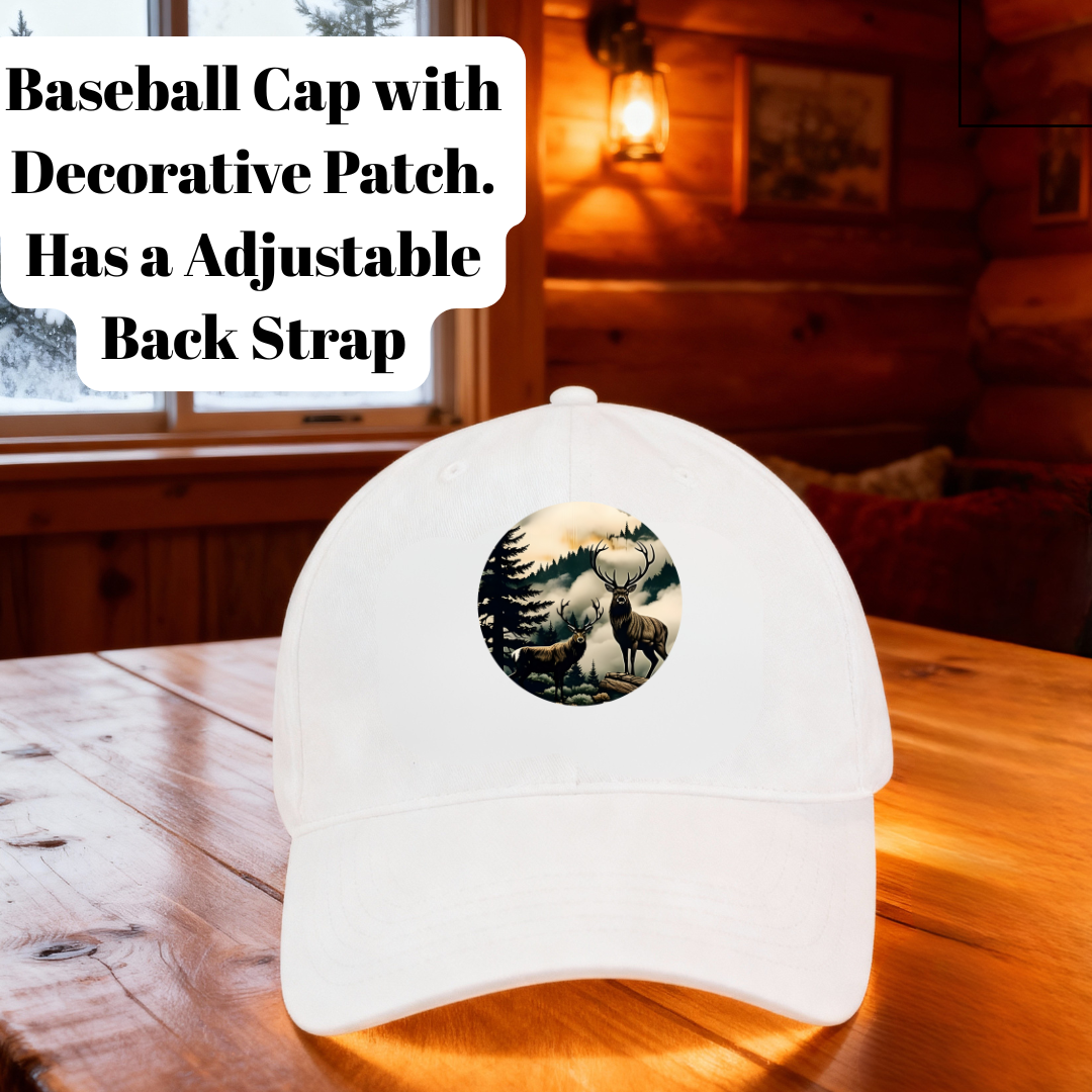 Woodland Deer Baseball Cap – Adjustable Outdoor Adventure Hat
