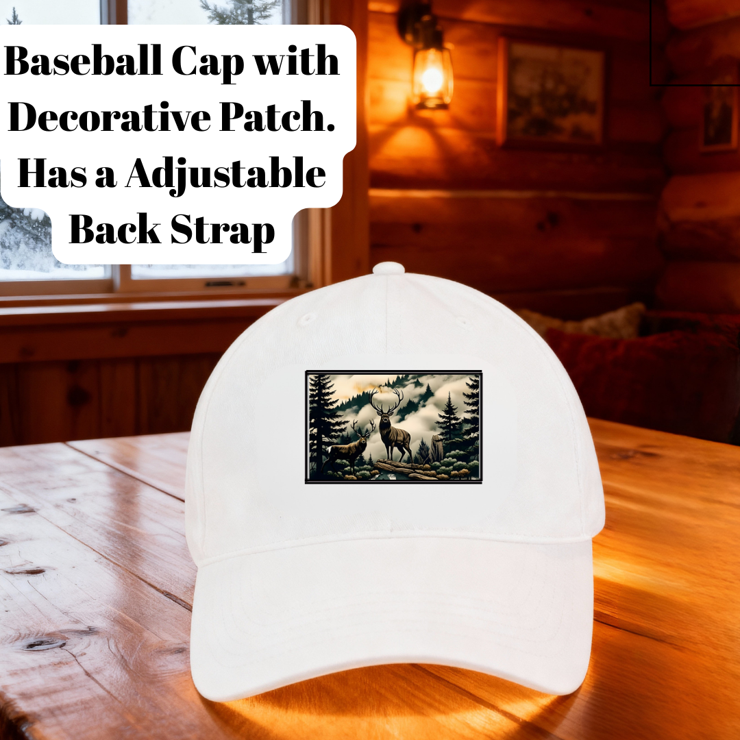 Woodland Deer Baseball Cap – Adjustable Outdoor Adventure Hat