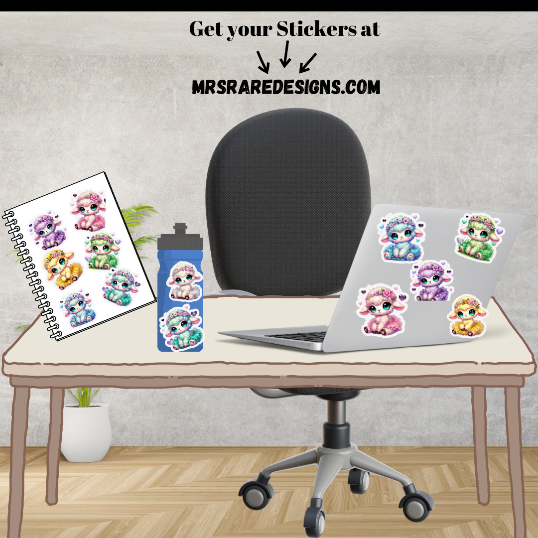 Bloomy Lambs Sticker Sheet
