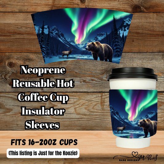 Aurora Valley Neoprene Coffee Cup Sleeve — Fits 16–20oz (Sleeve Only)