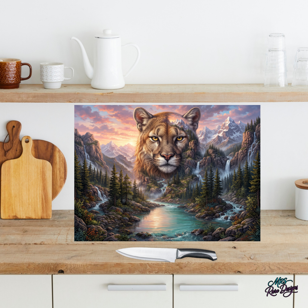 Embrace the Journey — 11x15" Glass Cutting Board with Display Stand