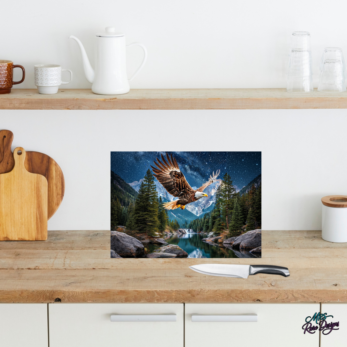 Alpine Soaring Eagle Glass Cutting Board