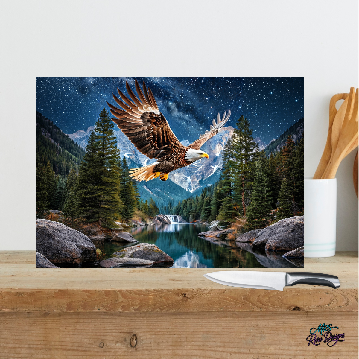 Alpine Soaring Eagle Glass Cutting Board