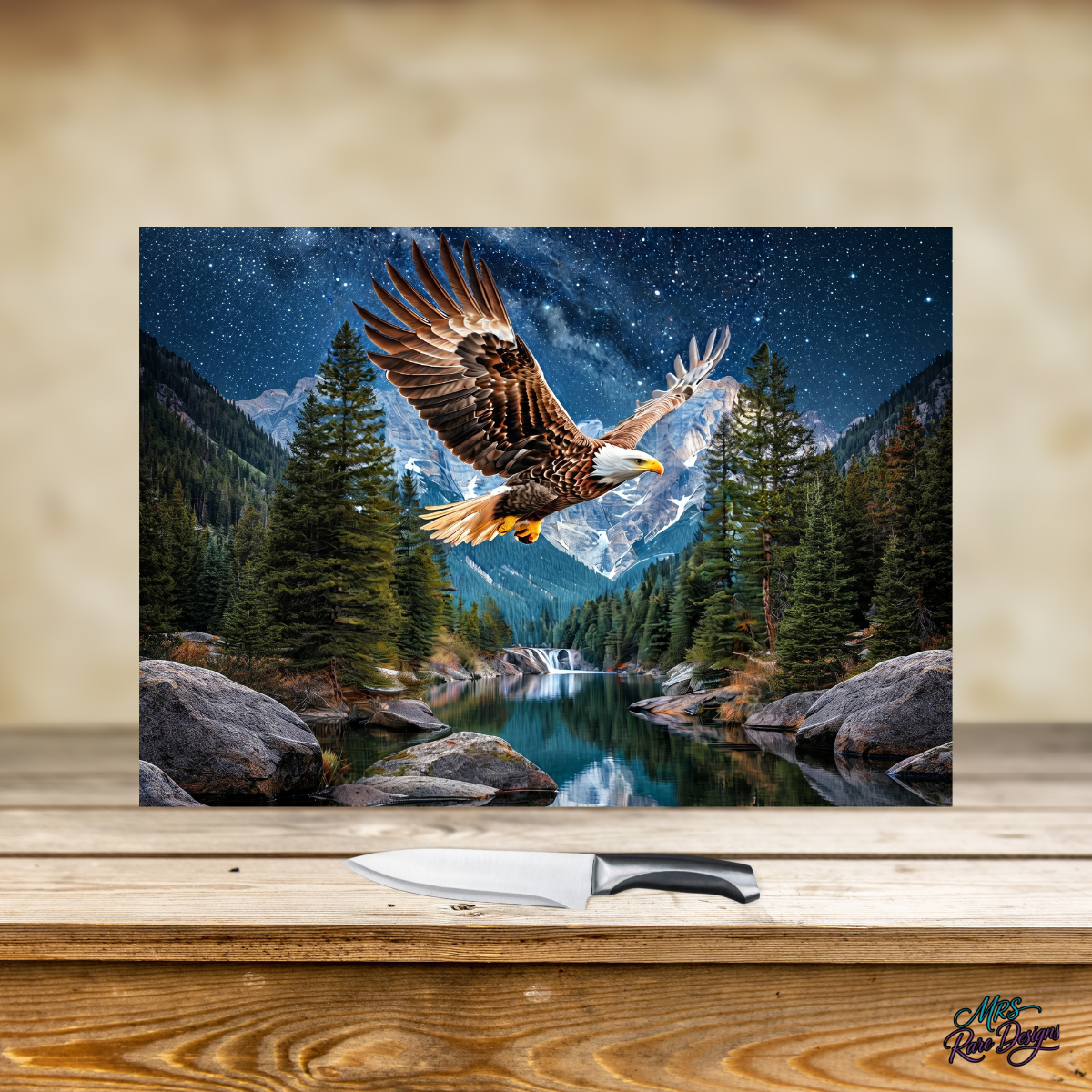 Alpine Soaring Eagle Glass Cutting Board