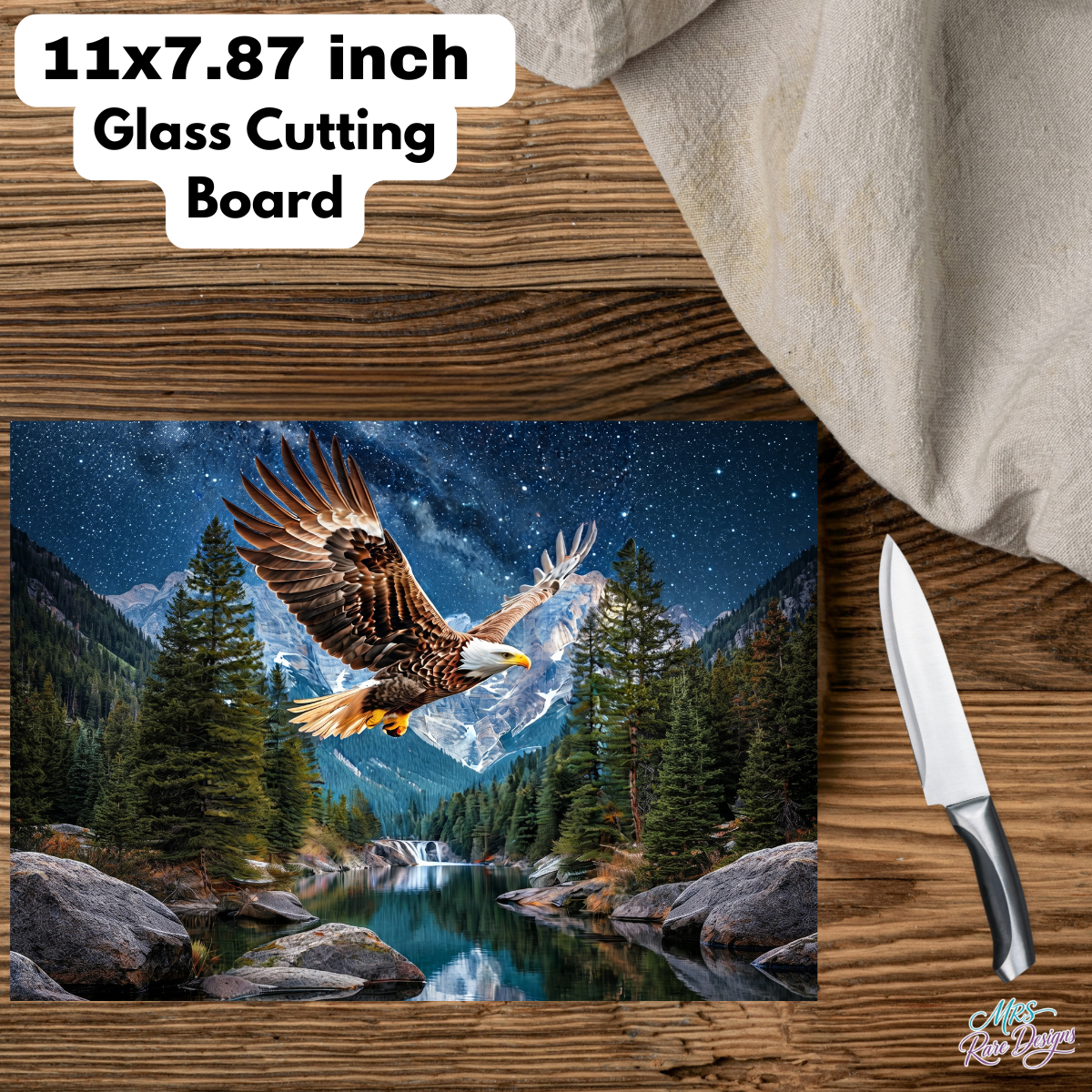 Alpine Soaring Eagle Glass Cutting Board
