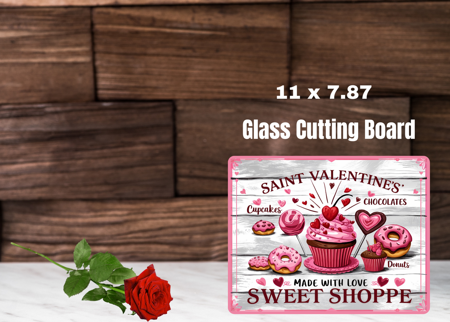 Sweetheart's Delight Glass Cutting Boards