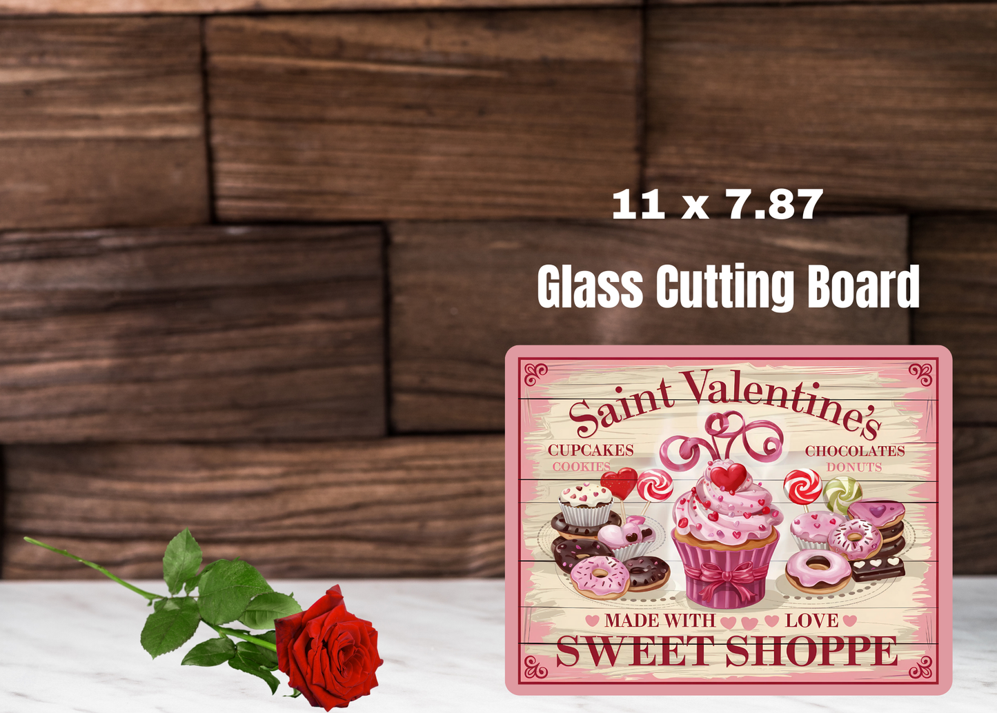 Sweetheart's Delight Glass Cutting Boards