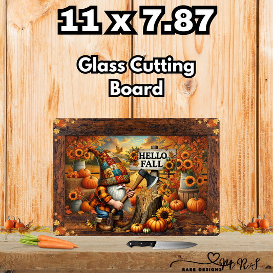 Autumn Gnome Charm Cutting Board Set