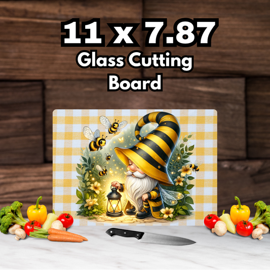 Bee Kind Gnome Glass Cutting Board Collection