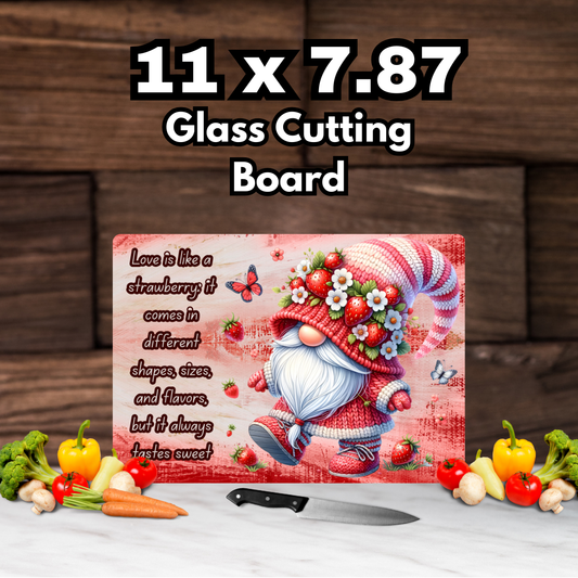 🍓Sweet Gnomeberry Glass Cutting Board Collection