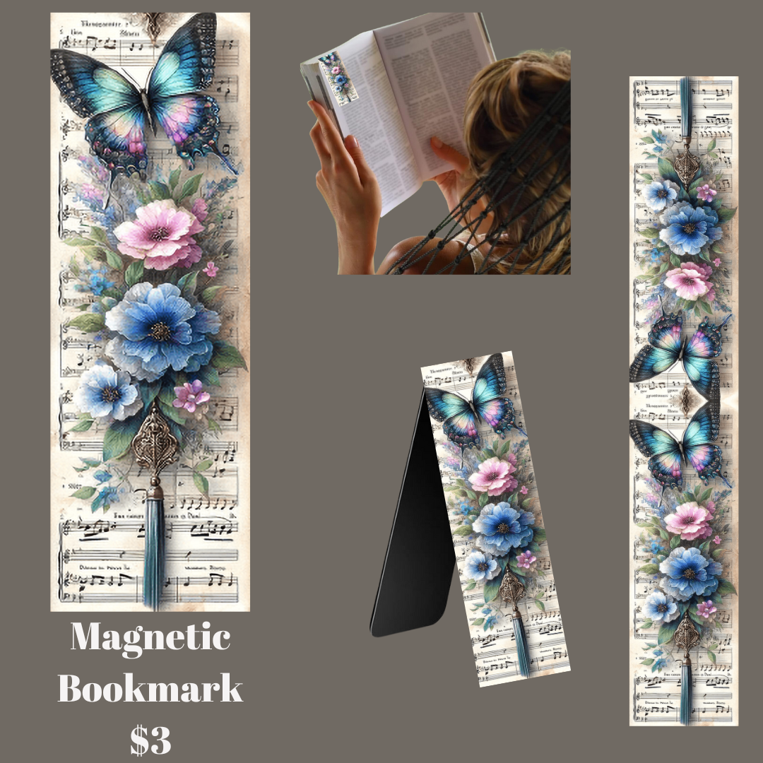 Butterfly Symphony Magnetic Bookmarks