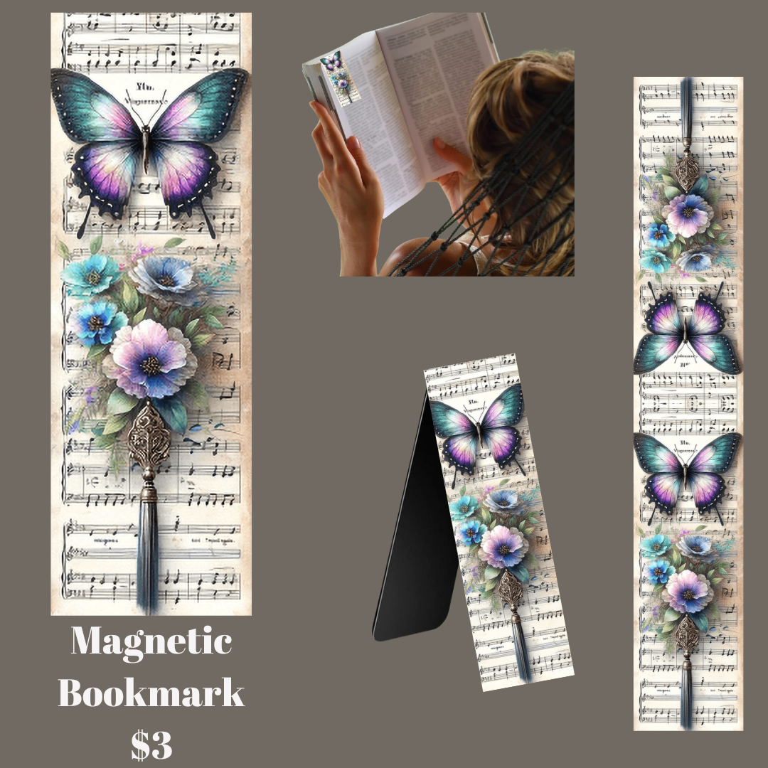 Butterfly Symphony Magnetic Bookmarks