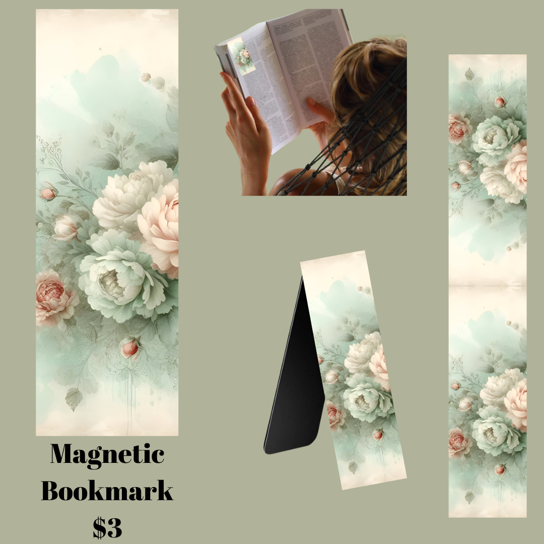 Elegant Vintage Floral Magnetic Bookmarks