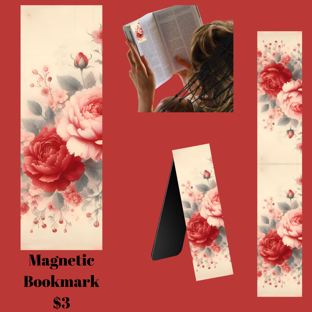 Elegant Vintage Floral Magnetic Bookmarks