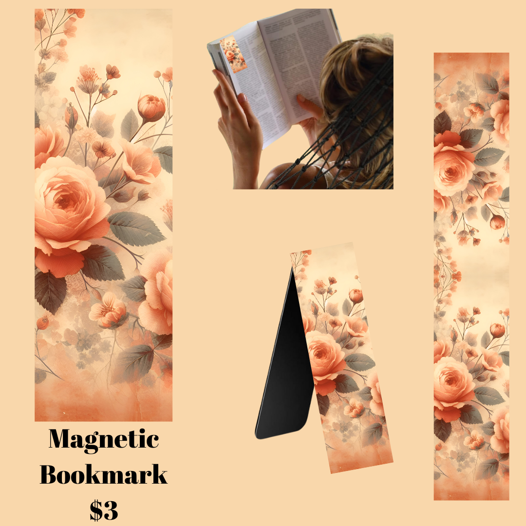 Elegant Vintage Floral Magnetic Bookmarks