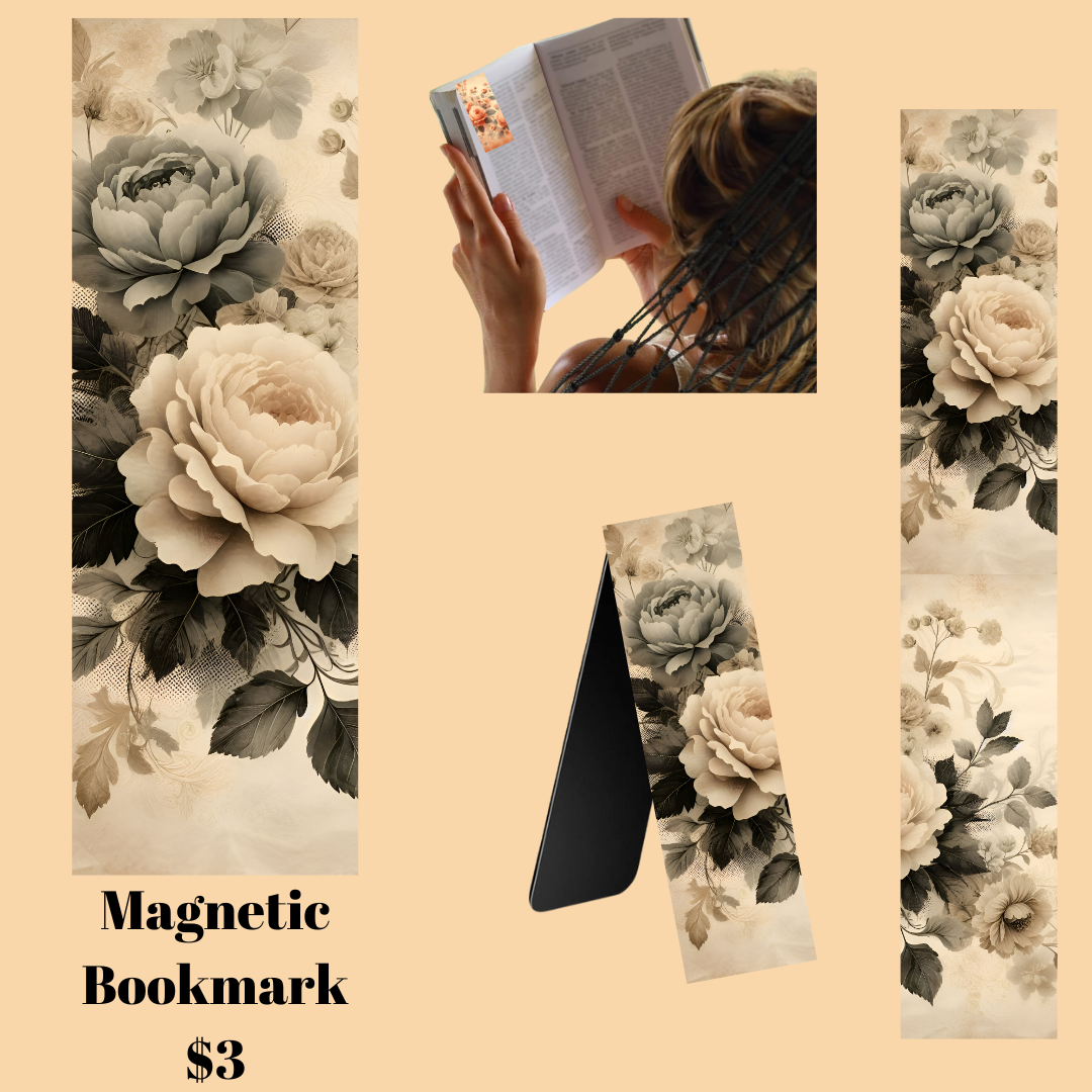 Elegant Vintage Floral Magnetic Bookmarks