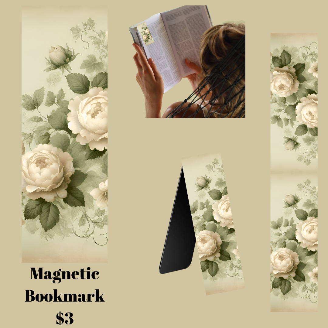 Elegant Vintage Floral Magnetic Bookmarks