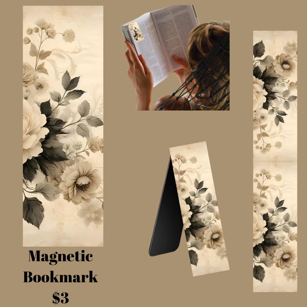 Elegant Vintage Floral Magnetic Bookmarks