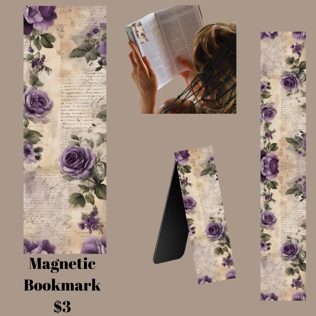 Vintage Floral Magnetic Bookmarks